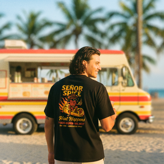 SENOR SPICE - BLACK OVERSIZE TEE