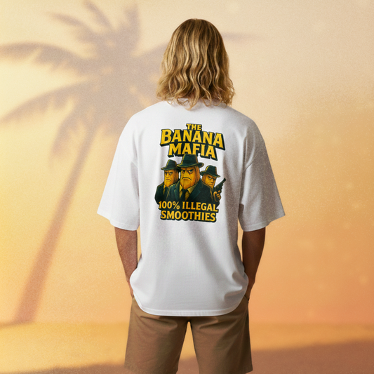 THE BANANA MAFIA - WHITE OVERSIZE TEE
