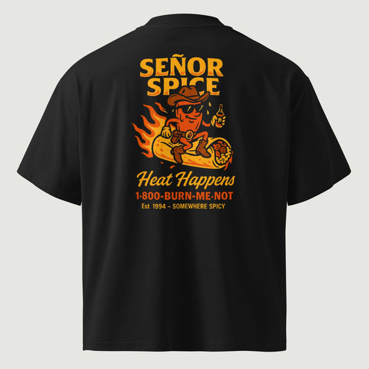 SENOR SPICE - BLACK OVERSIZE TEE